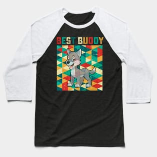 Best Buddy Wolf Baseball T-Shirt